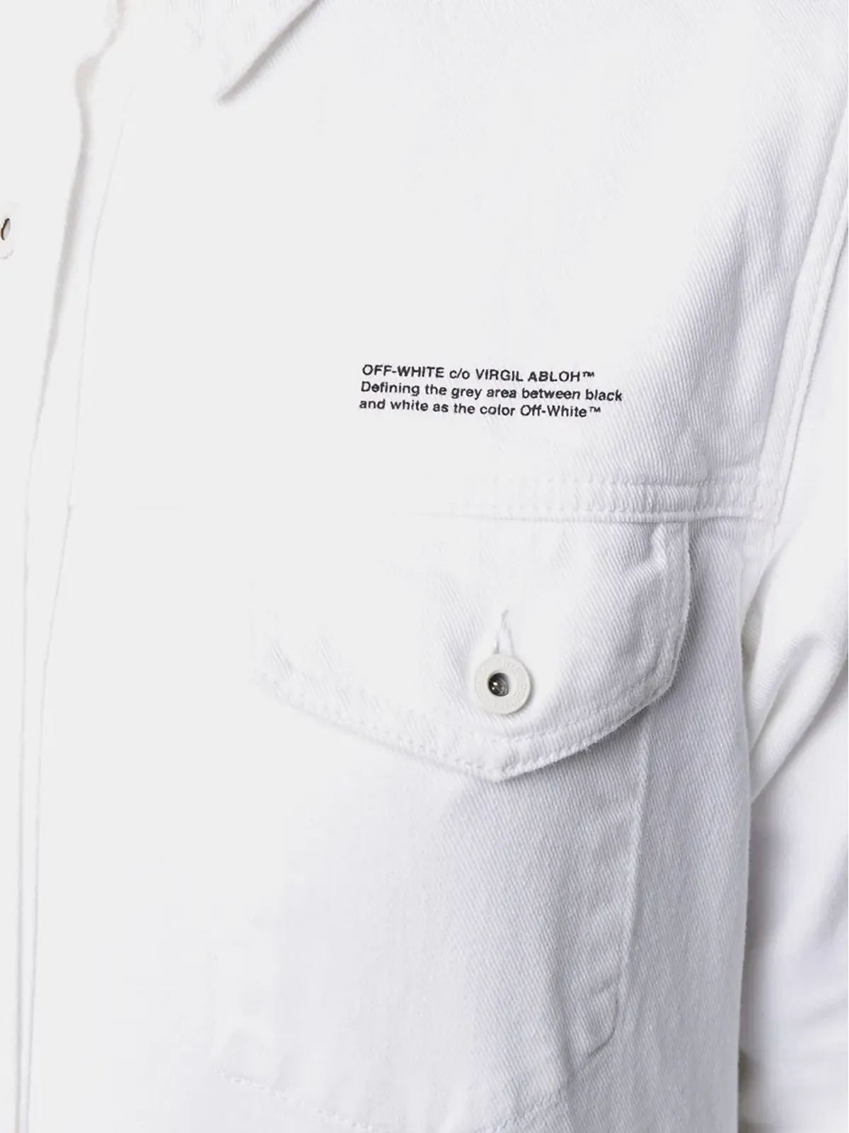 Off-White ツートーンベルト付きシャツ - 画像5