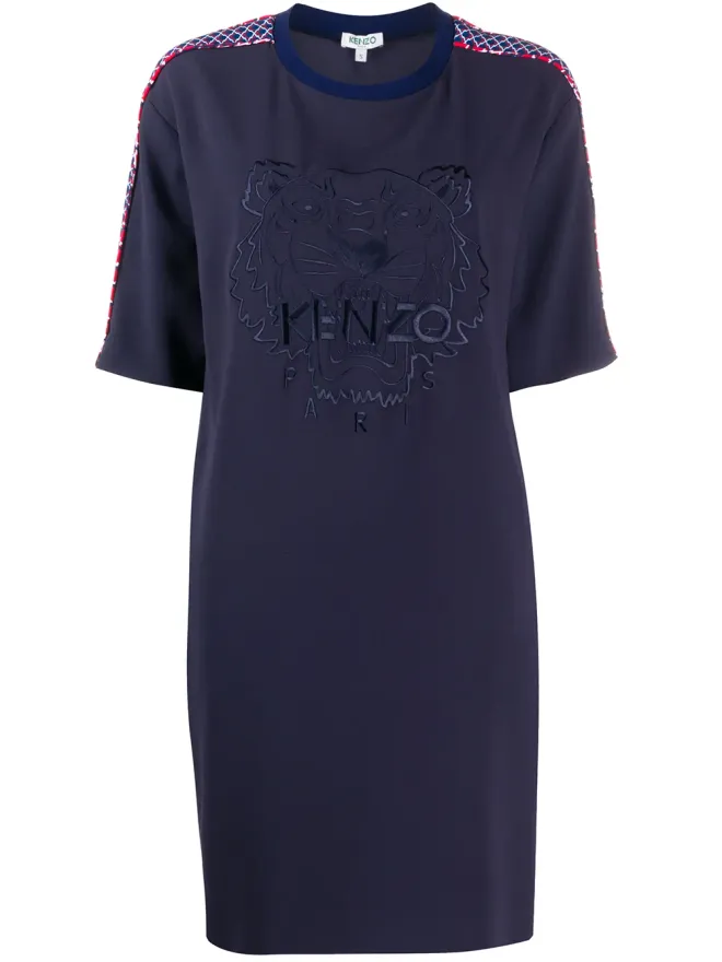 Kenzo Kenzo ロゴ刺繍のシフトドレスの商品画像
