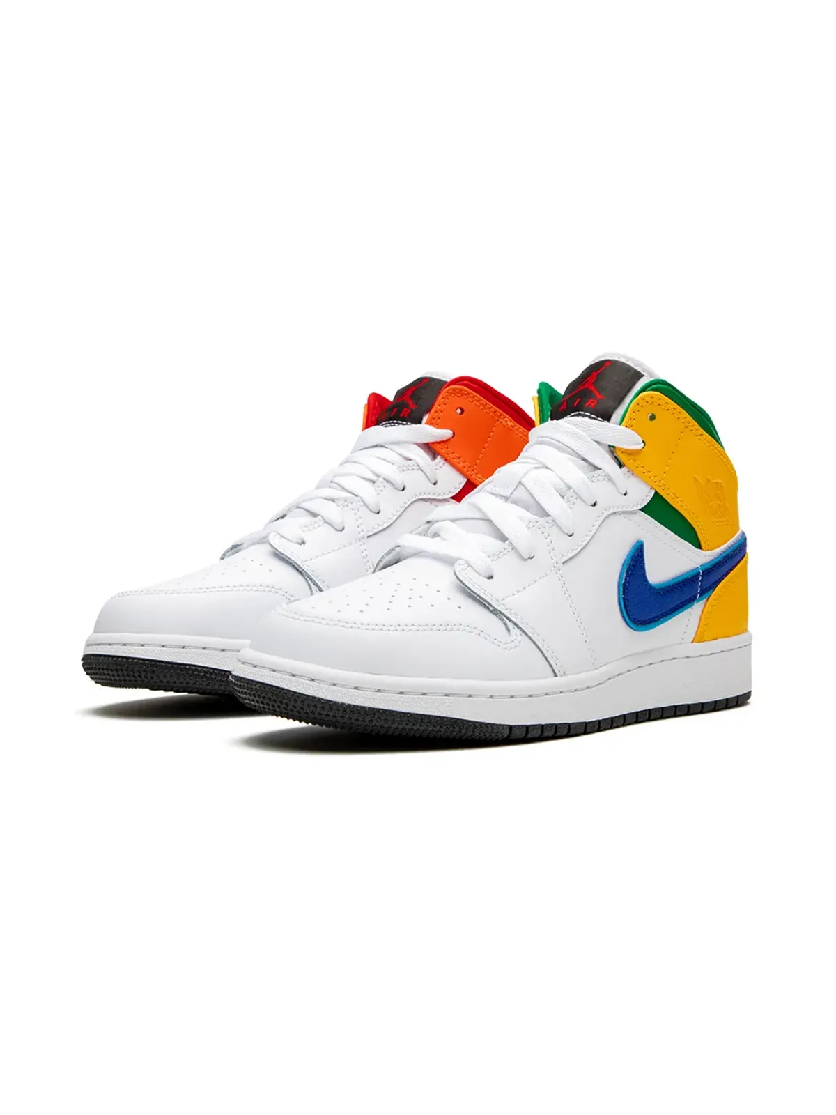 Jordan Kids エアジョーダン1ミッド『Three Peat』スニーカー（ホワイト） - 画像2