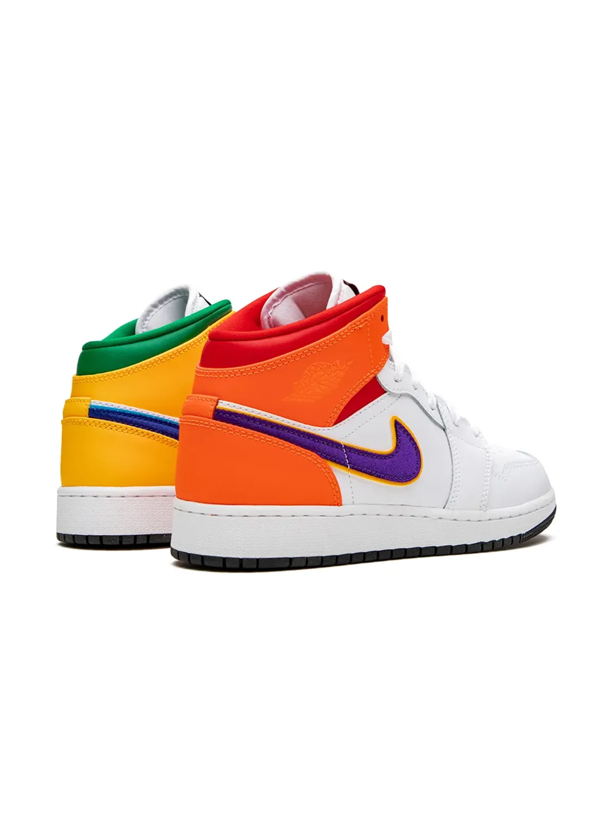 Jordan Kids エアジョーダン1ミッド『Three Peat』スニーカー（ホワイト） - 画像3