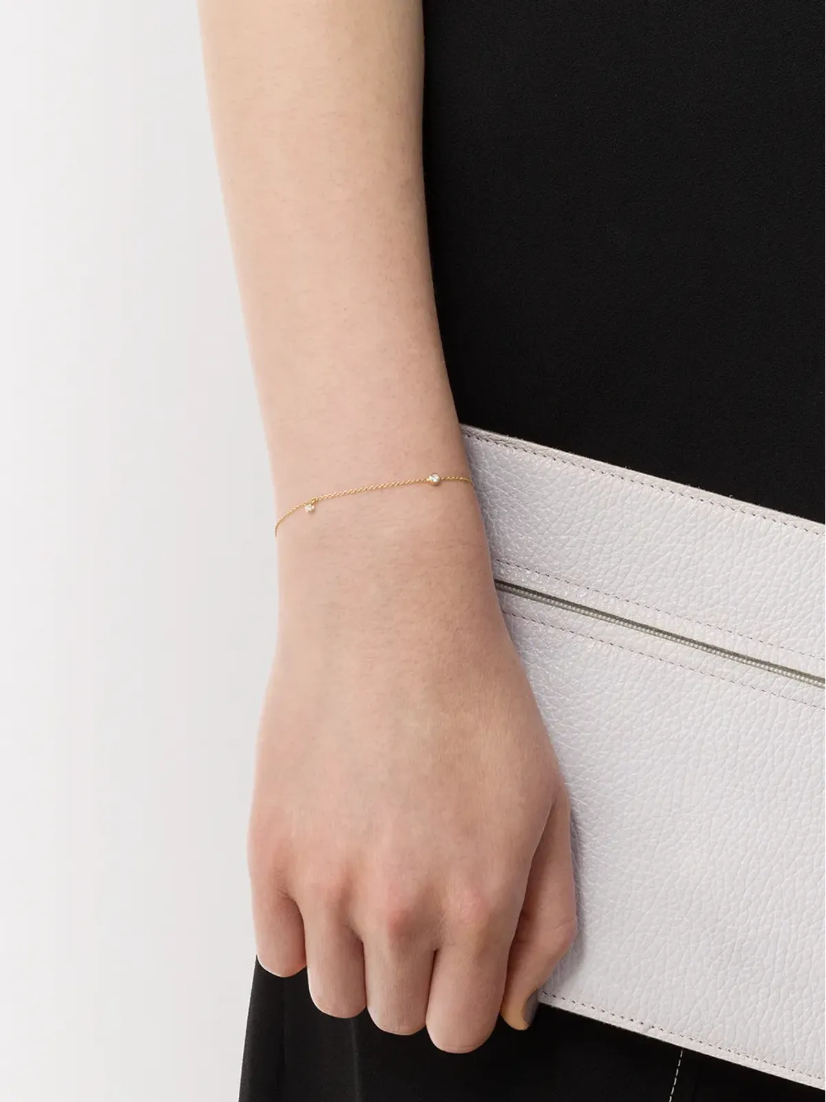 We by WHITEbIRD 18K イエローゴールド ダイヤモンド チェーン ブレスレット - 画像2