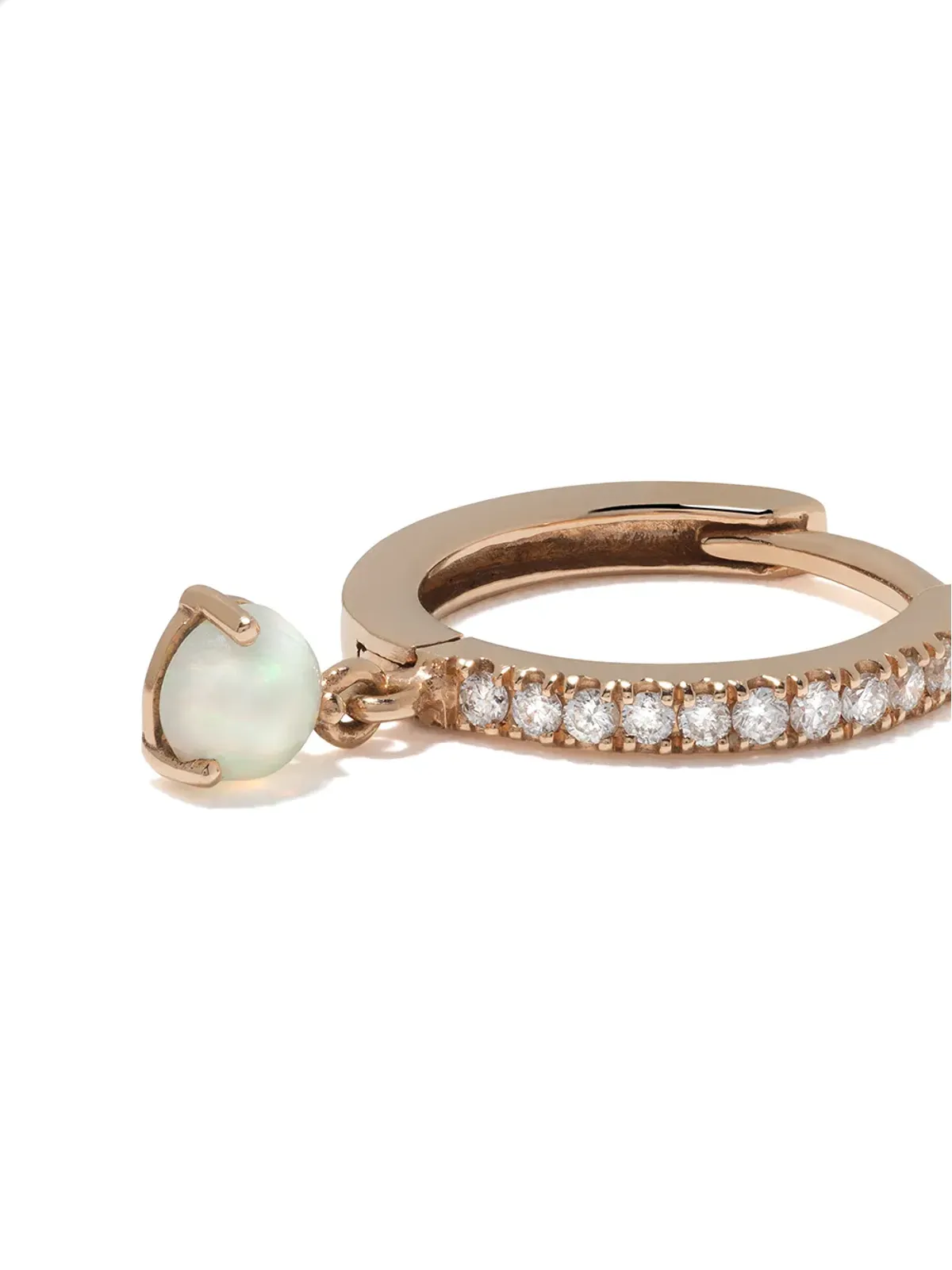 We by WHITEbIRD 18kt ローズゴールド Ada ダイヤモンドとオパールのシングルイヤリング - ピンク - 画像3