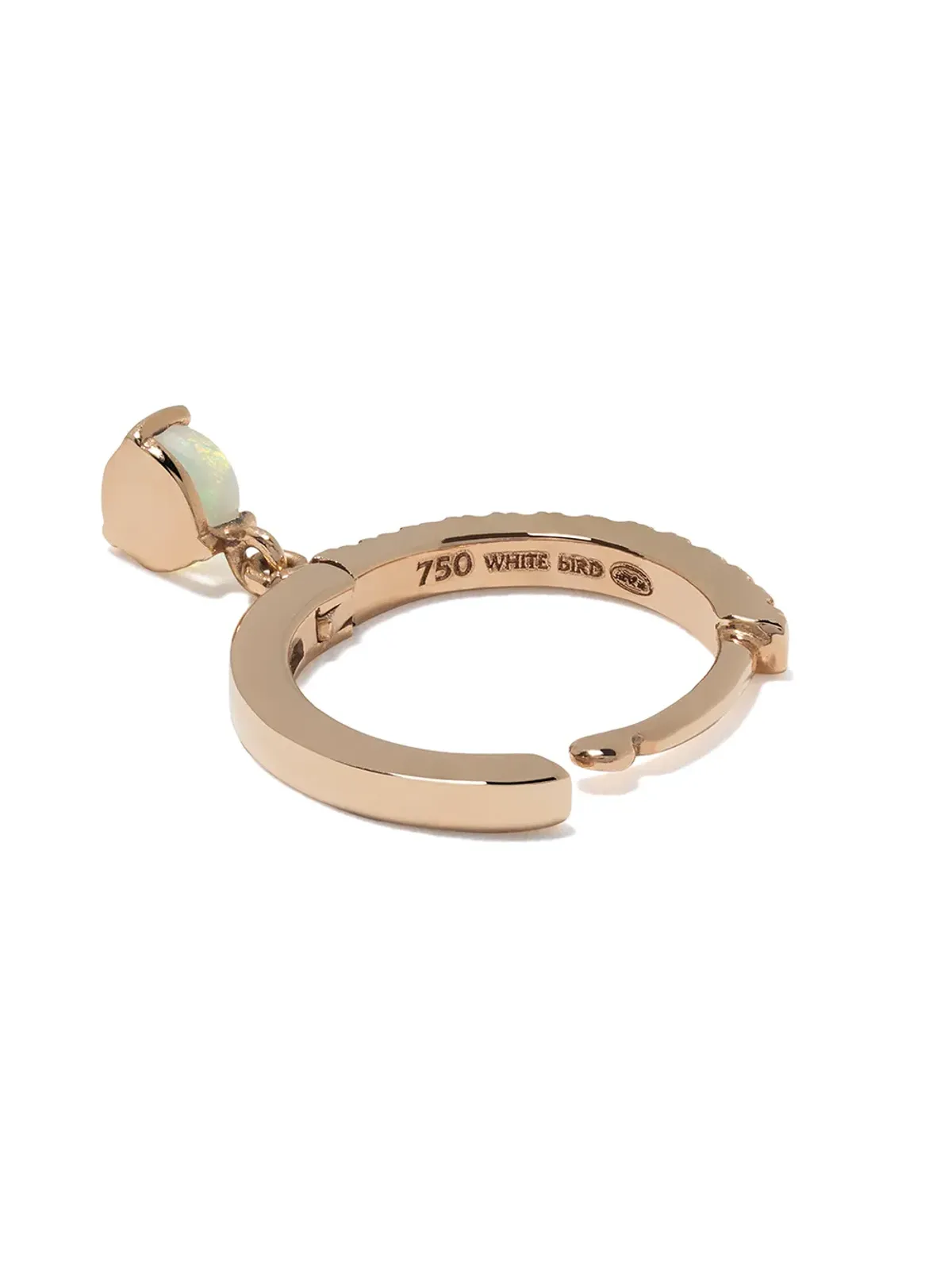 We by WHITEbIRD 18kt ローズゴールド Ada ダイヤモンドとオパールのシングルイヤリング - ピンク - 画像4