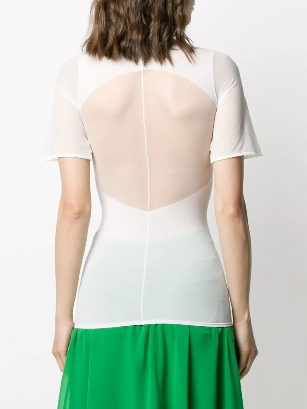 Courrèges ファネルネック・フィットTシャツ - ホワイト - 画像4