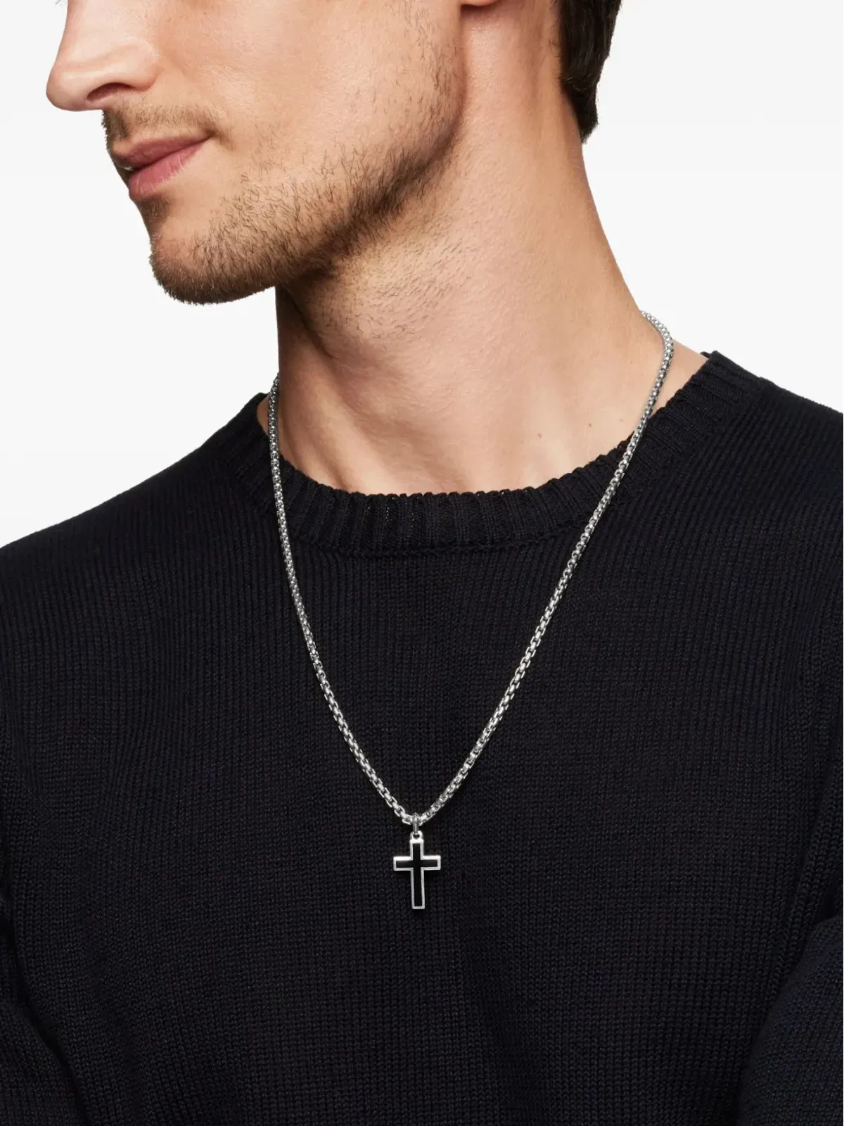 David Yurman エキゾティックストーン クロス オニキスペンダント - 画像2