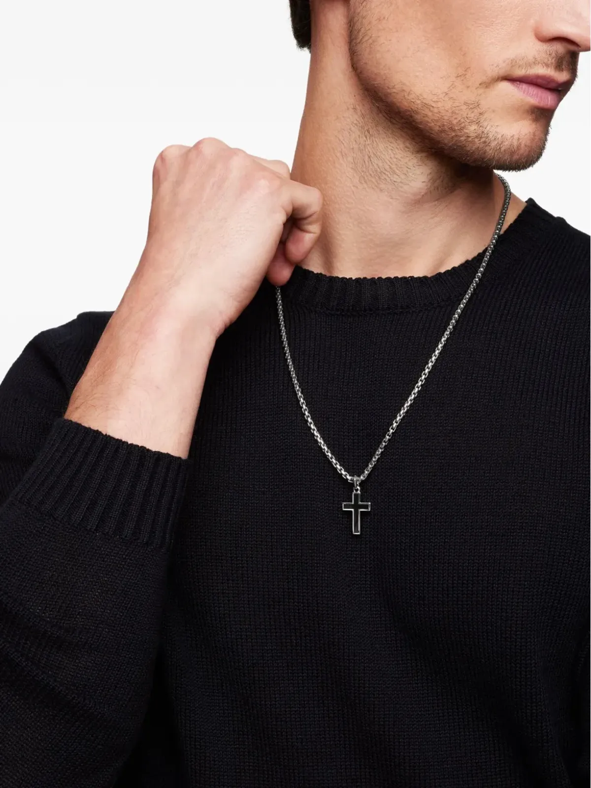 David Yurman エキゾティックストーン クロス オニキスペンダント - 画像3