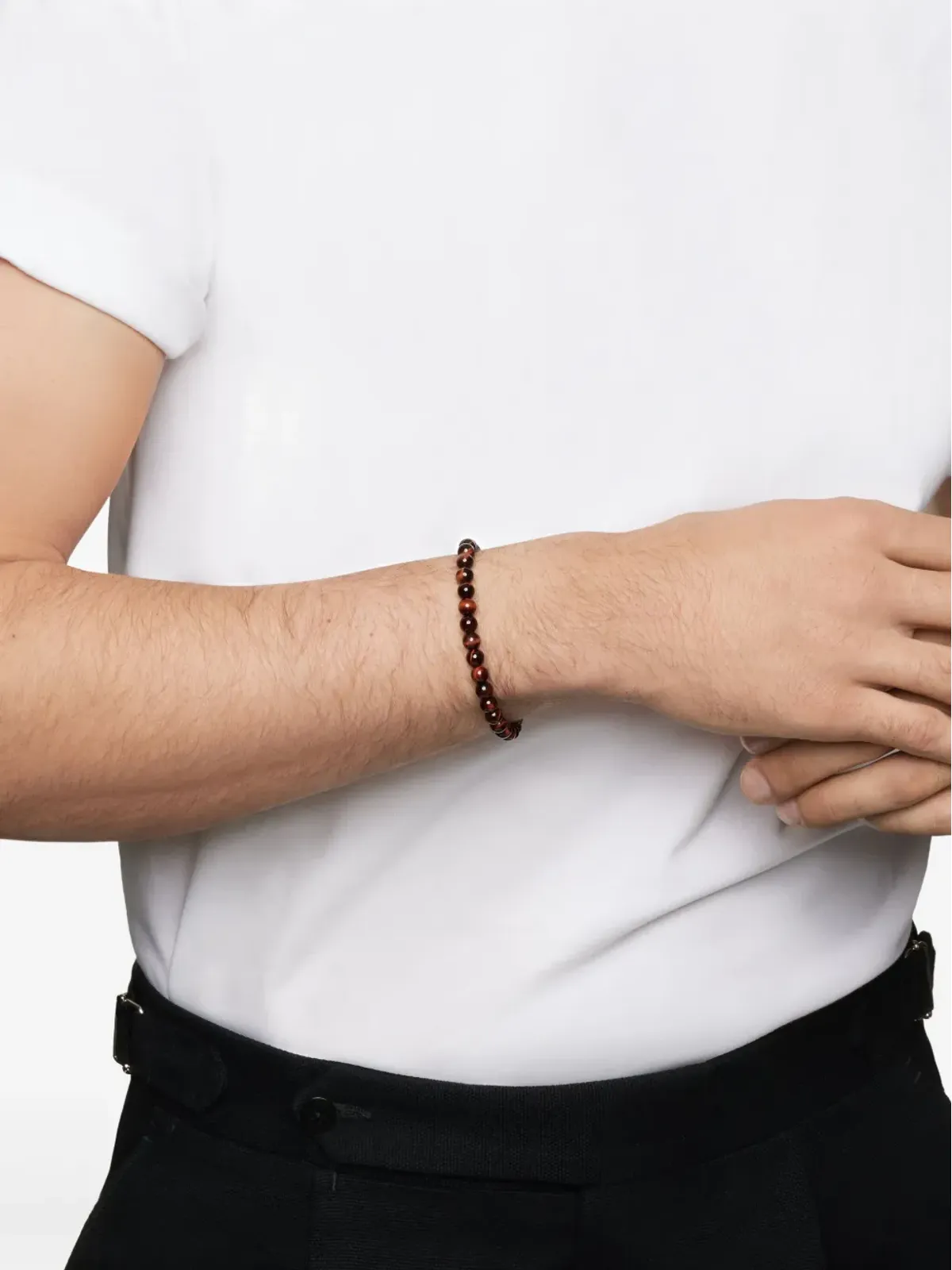 David Yurman スターリングシルバー スピリチュアルビーズ ブレスレット - レッド - 画像2