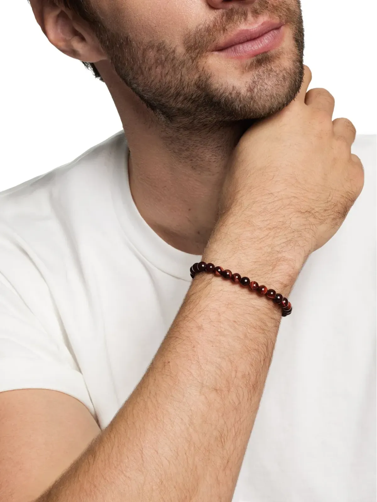 David Yurman スターリングシルバー スピリチュアルビーズ ブレスレット - レッド - 画像3
