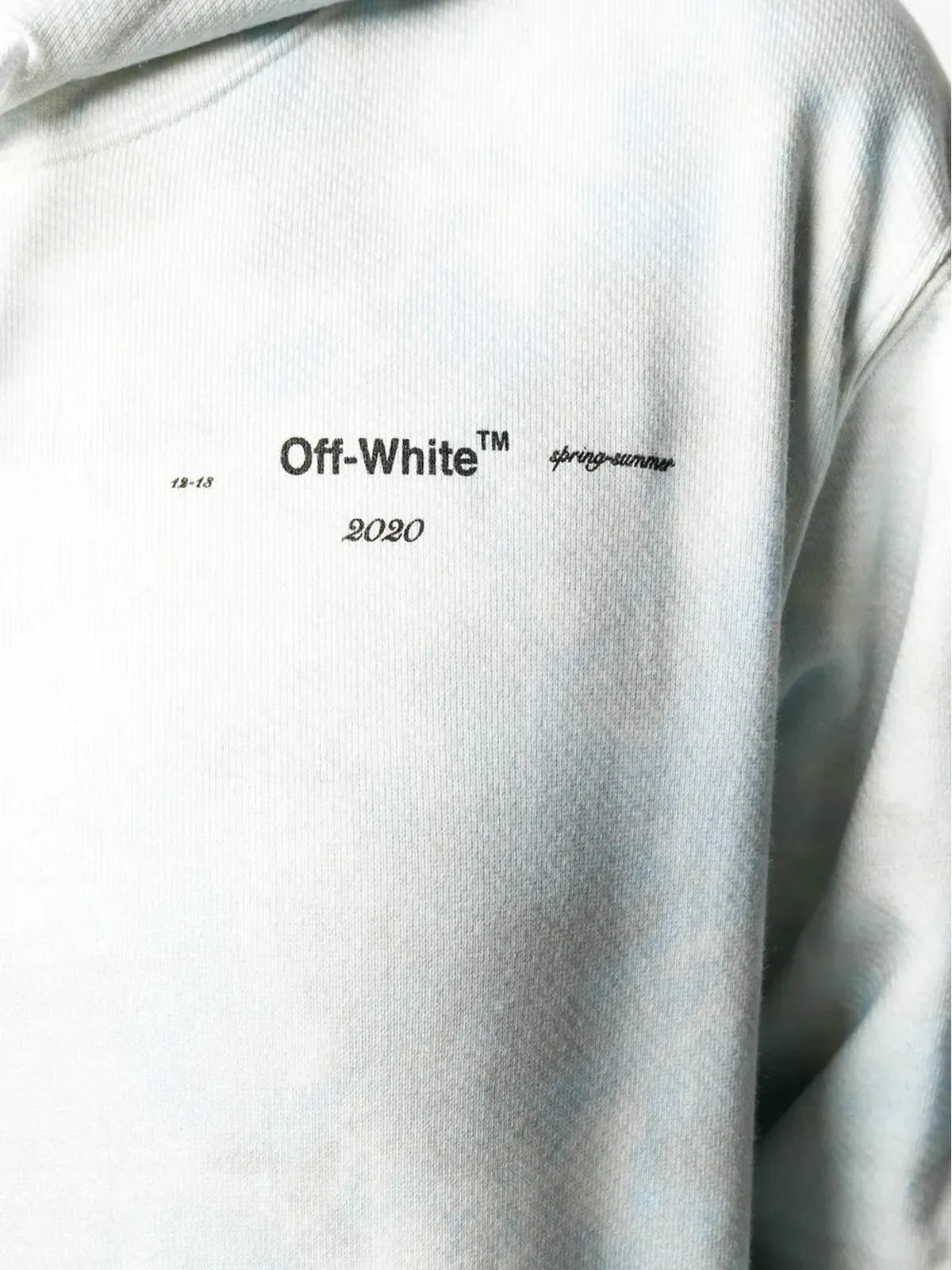 Off-White タイダイ染め リラックスフィット フーディ ブルー - 画像5