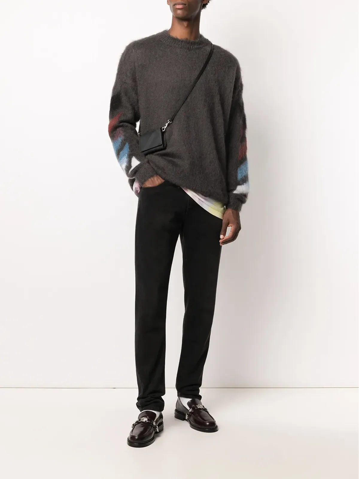 Off-White 斜めアローズ編みニットジャンパー - 画像2