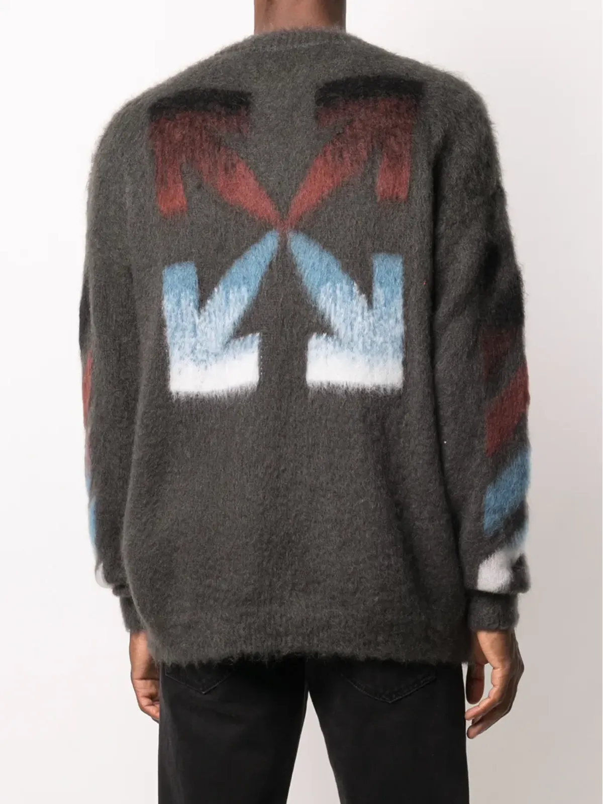 Off-White 斜めアローズ編みニットジャンパー - 画像4