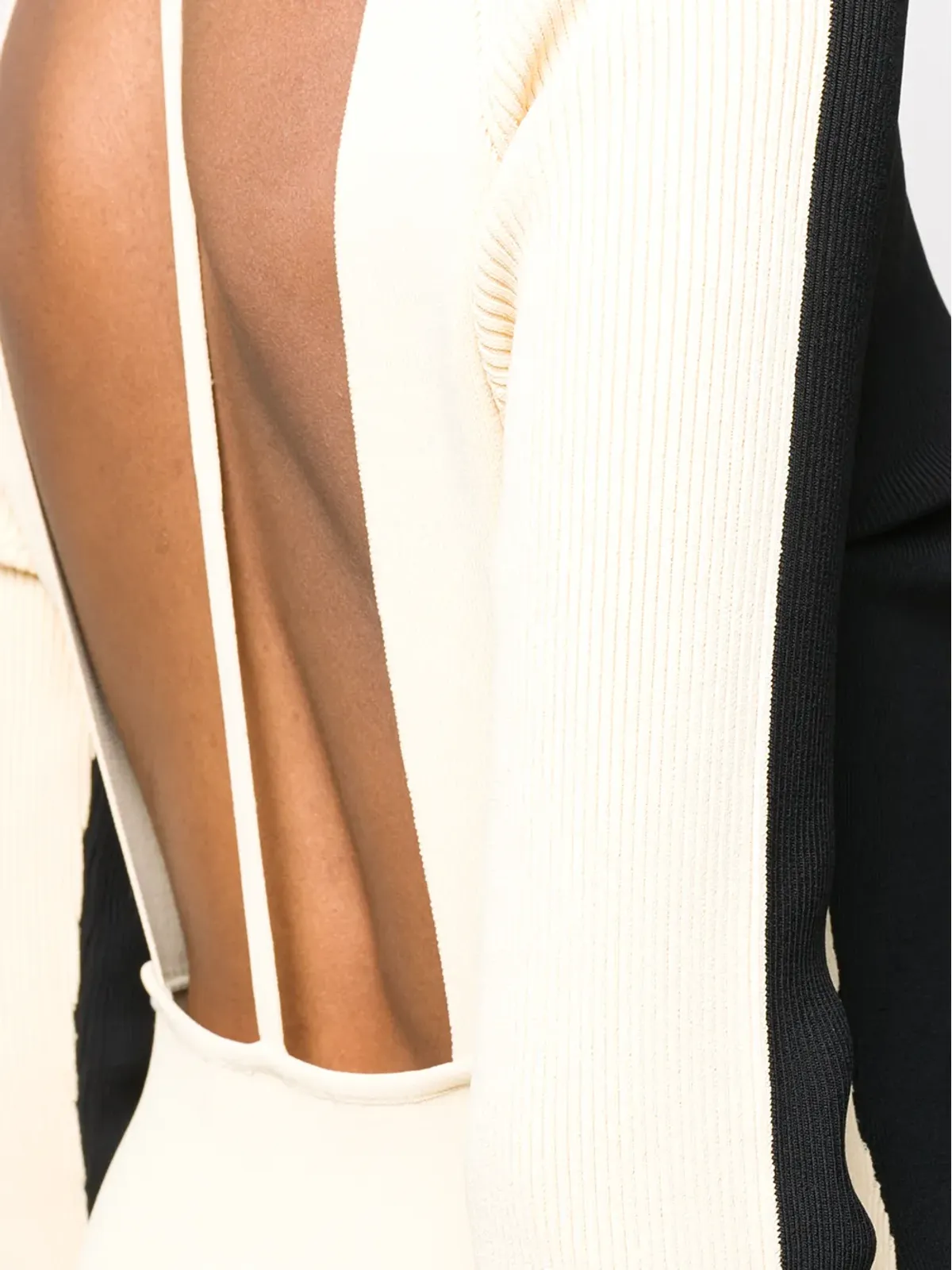 Off-White Front n' Back ribbed-knit dress - Black - 画像5