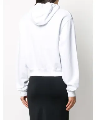 Off-White Rainbow logo print cropped hoodie - サムネイル4
