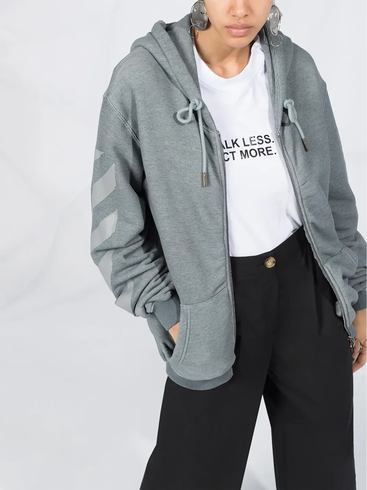 Off-White アローズ ジップアップフーディー - 画像3