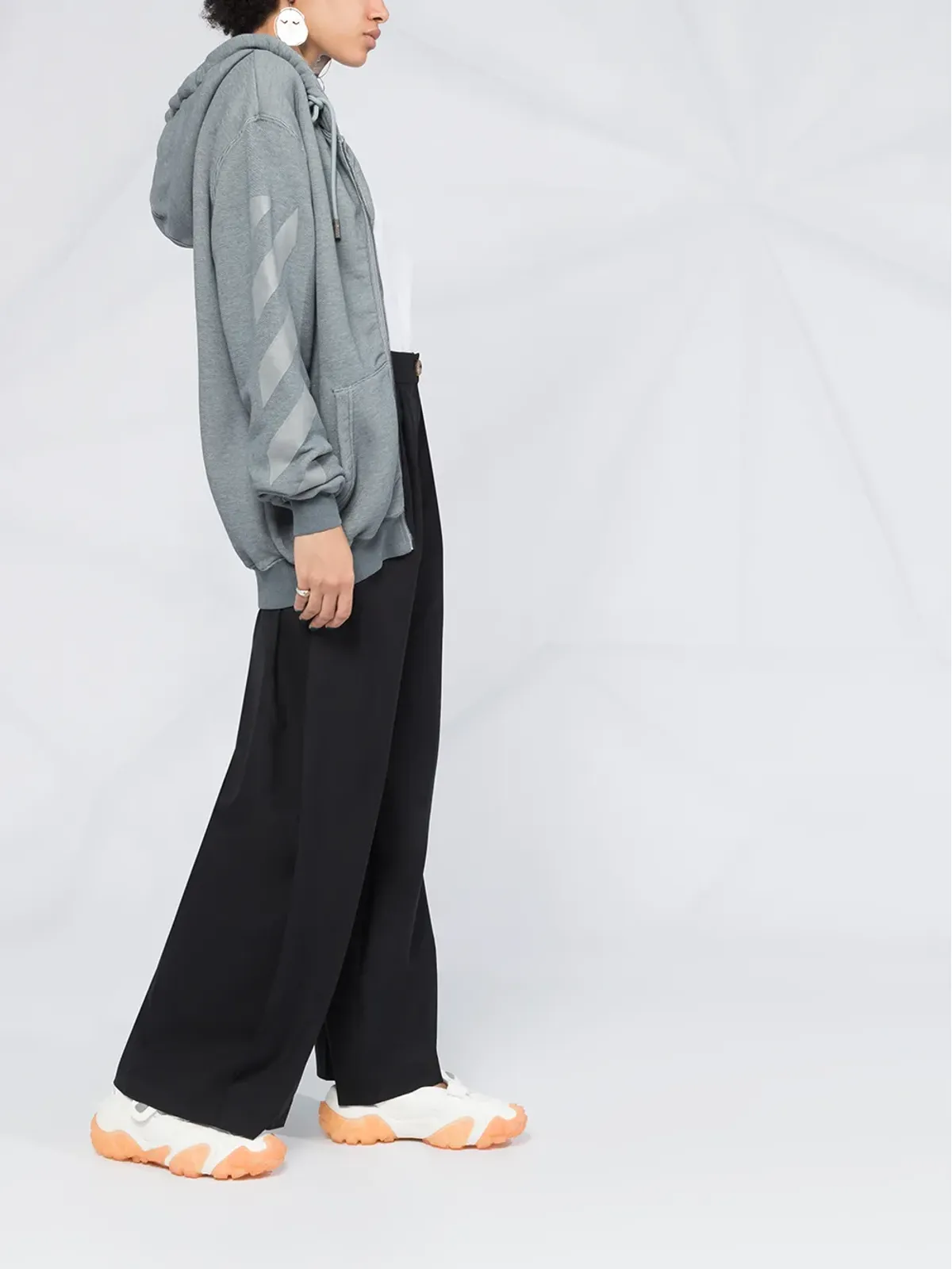 Off-White アローズ ジップアップフーディー - 画像4