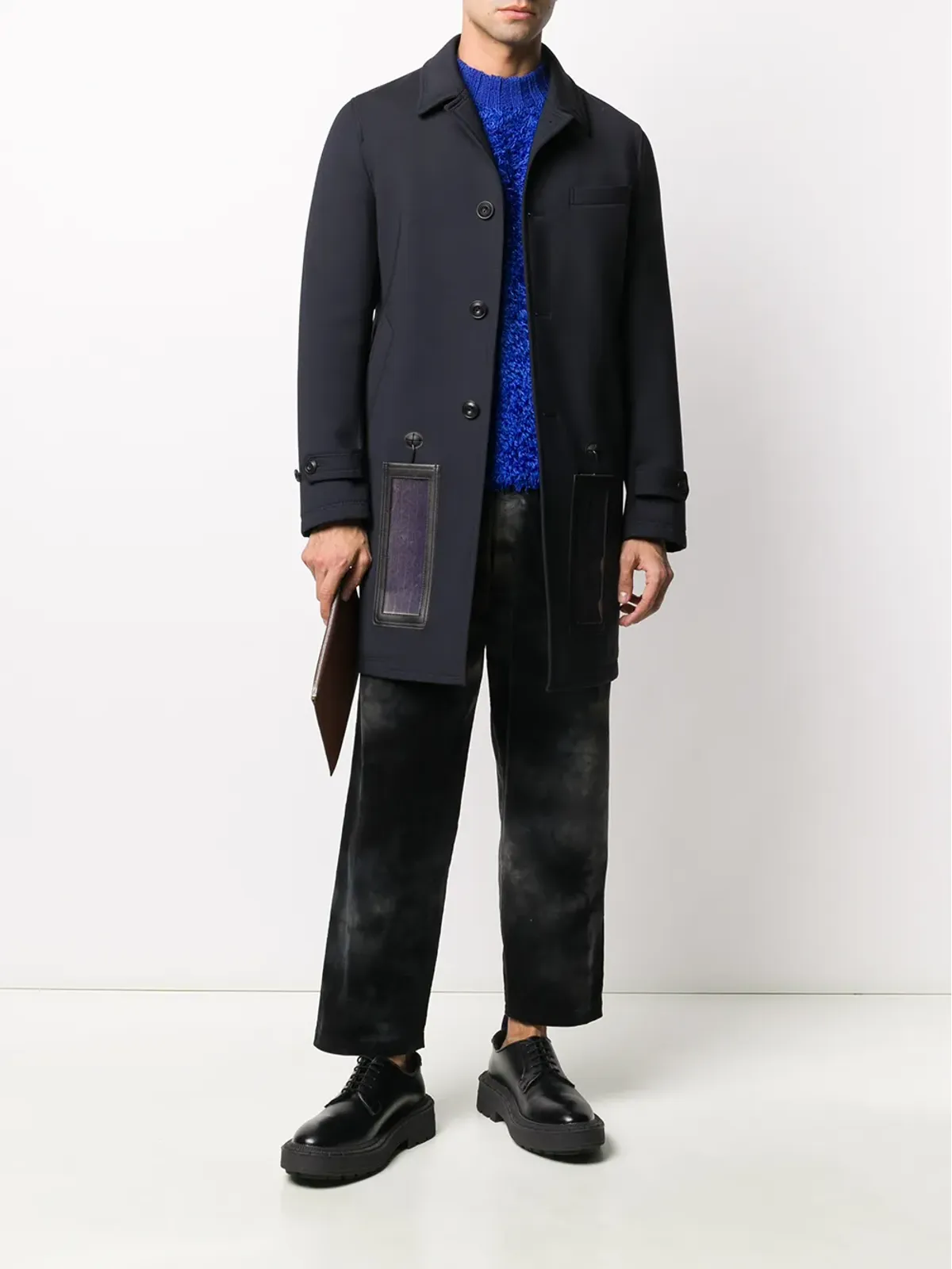 Junya Watanabe Comme des Garçons Pre-Owned 2000s ソーラーパネル コート - ブルー - 画像2