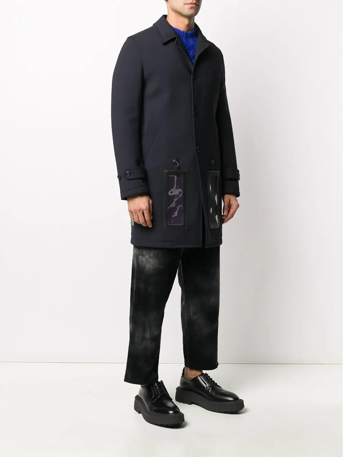 Junya Watanabe Comme des Garçons Pre-Owned 2000s ソーラーパネル コート - ブルー - 画像3