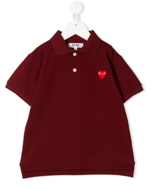 Comme Des Garçons Play Kids 刺繍ロゴ ポロシャツ - サムネイル1