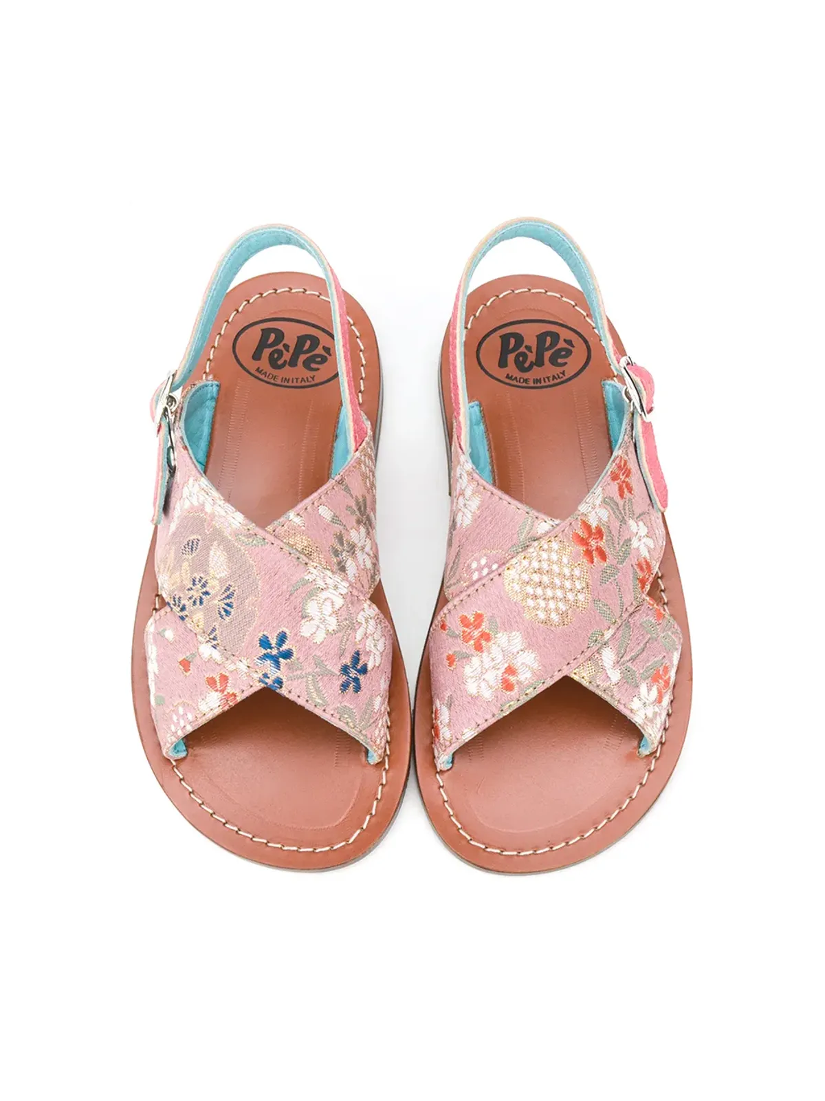 Pèpè バックル付き花柄サンダル - 画像3