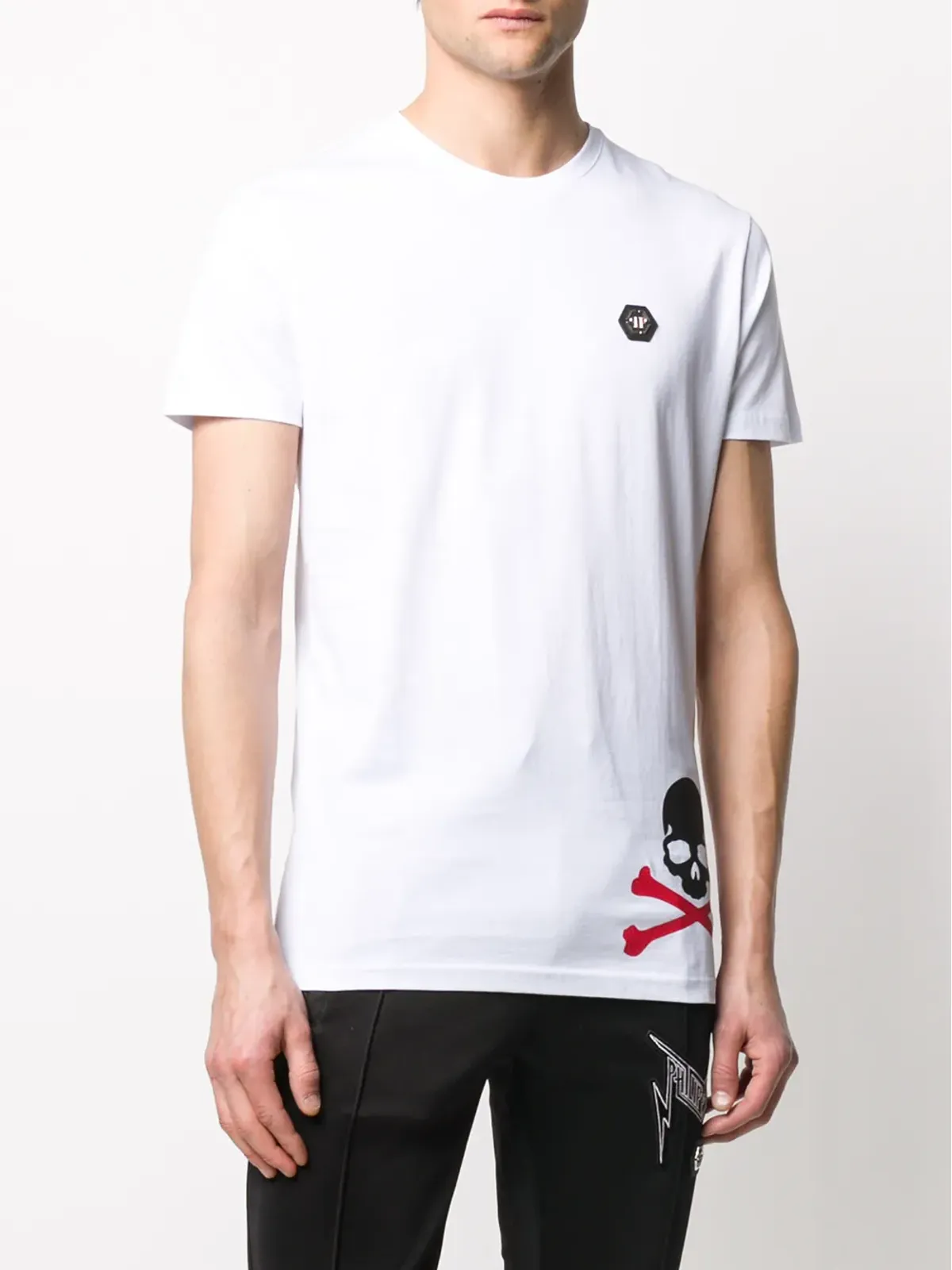 Philipp Plein ロゴパッチTシャツ - 画像4