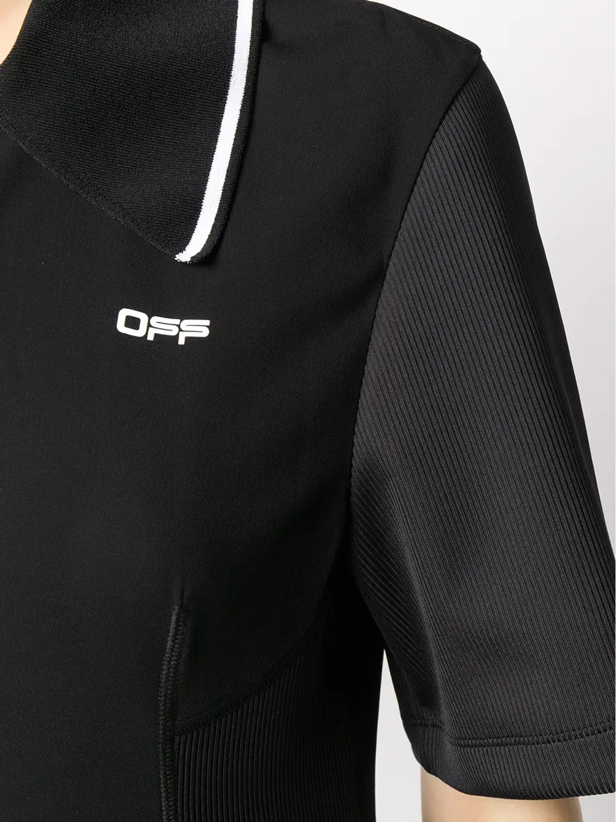 Off-White polo shirt dress - Black - 画像5