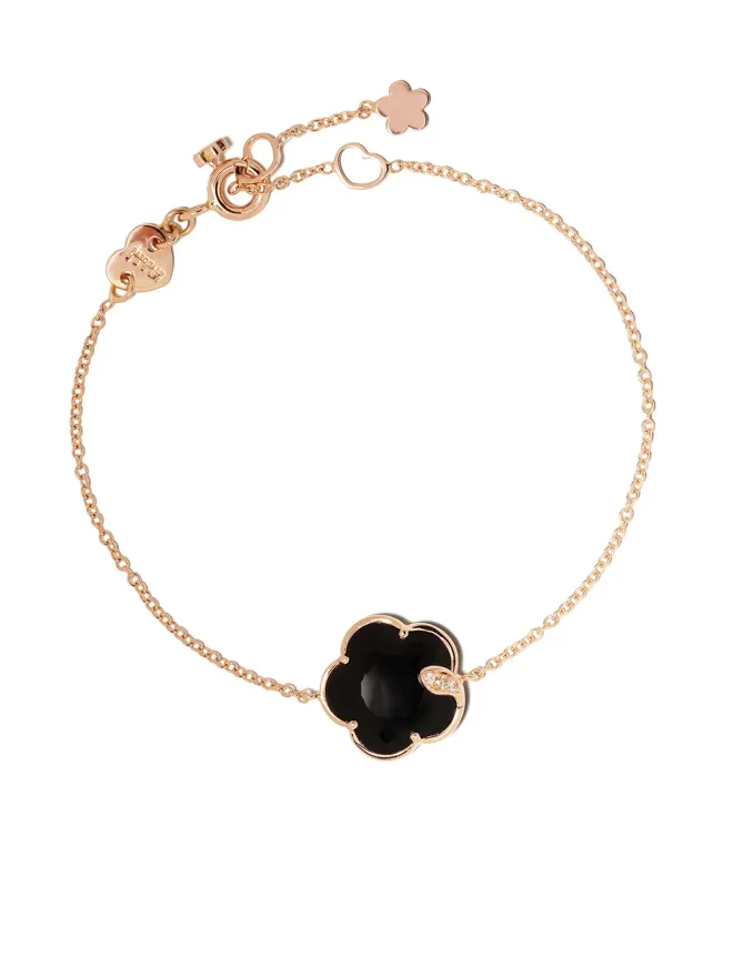 Pasquale Bruni Pasquale Bruni 18kt rose gold Petit Joli onyx and diamond bracelet - Pinkの商品画像