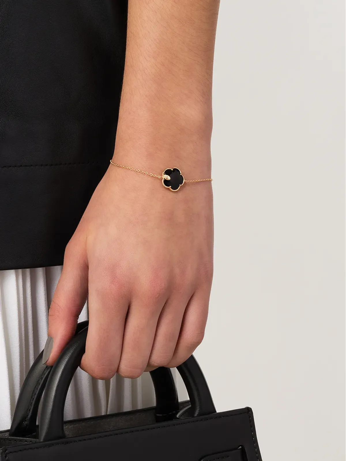 Pasquale Bruni 18kt rose gold Petit Joli onyx and diamond bracelet - Pink - 画像2