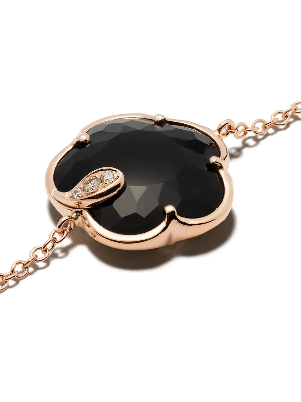 Pasquale Bruni 18kt rose gold Petit Joli onyx and diamond bracelet - Pink - 画像3