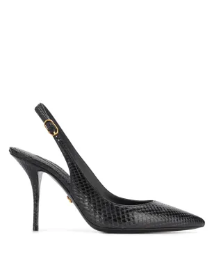 Dolce & Gabbana タイガープリント レザー スリングバックパンプス - サムネイル1
