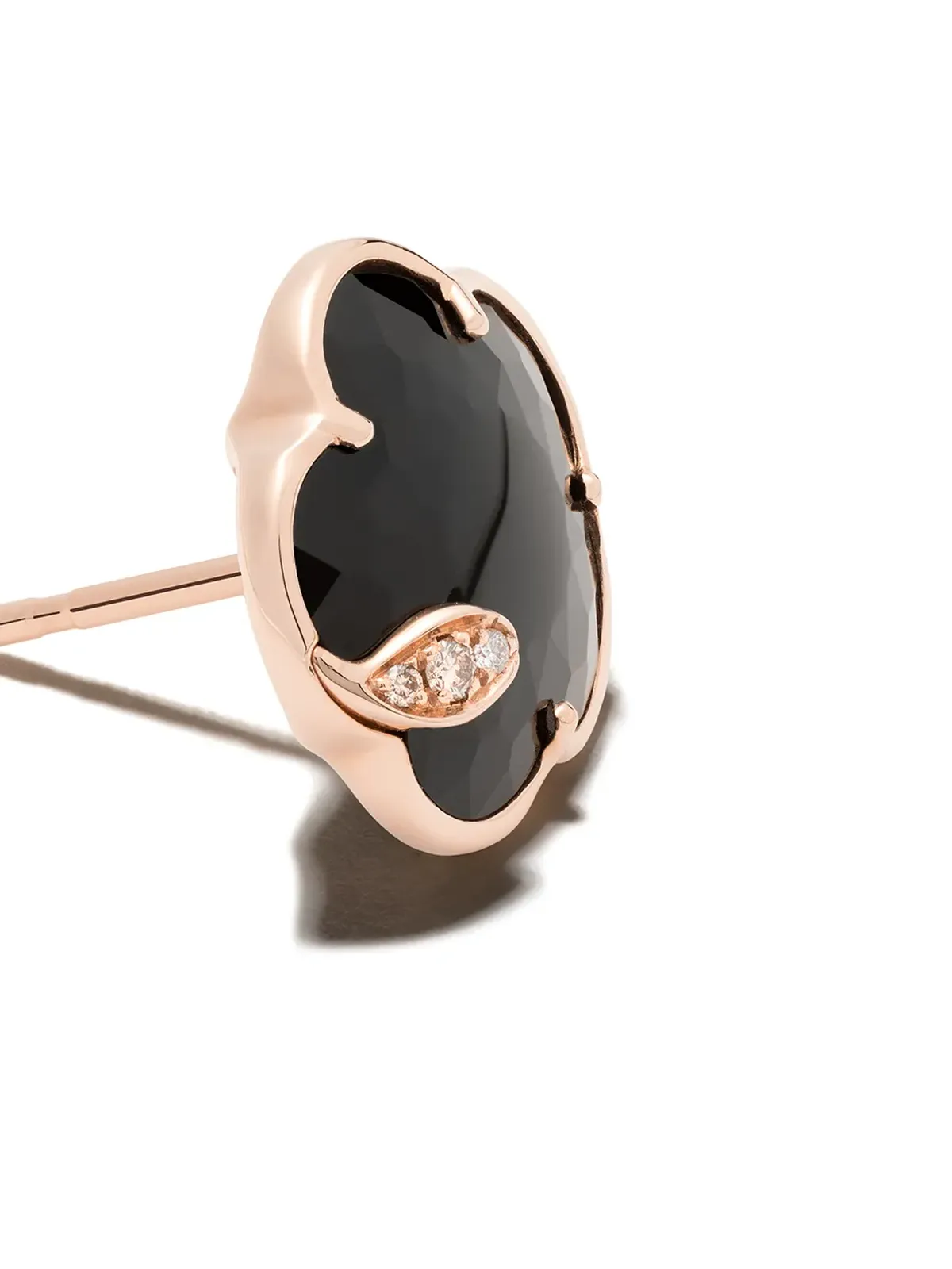 Pasquale Bruni 18K ローズゴールド Petit Joli オニキスとダイヤモンドのスタッズ - 画像3