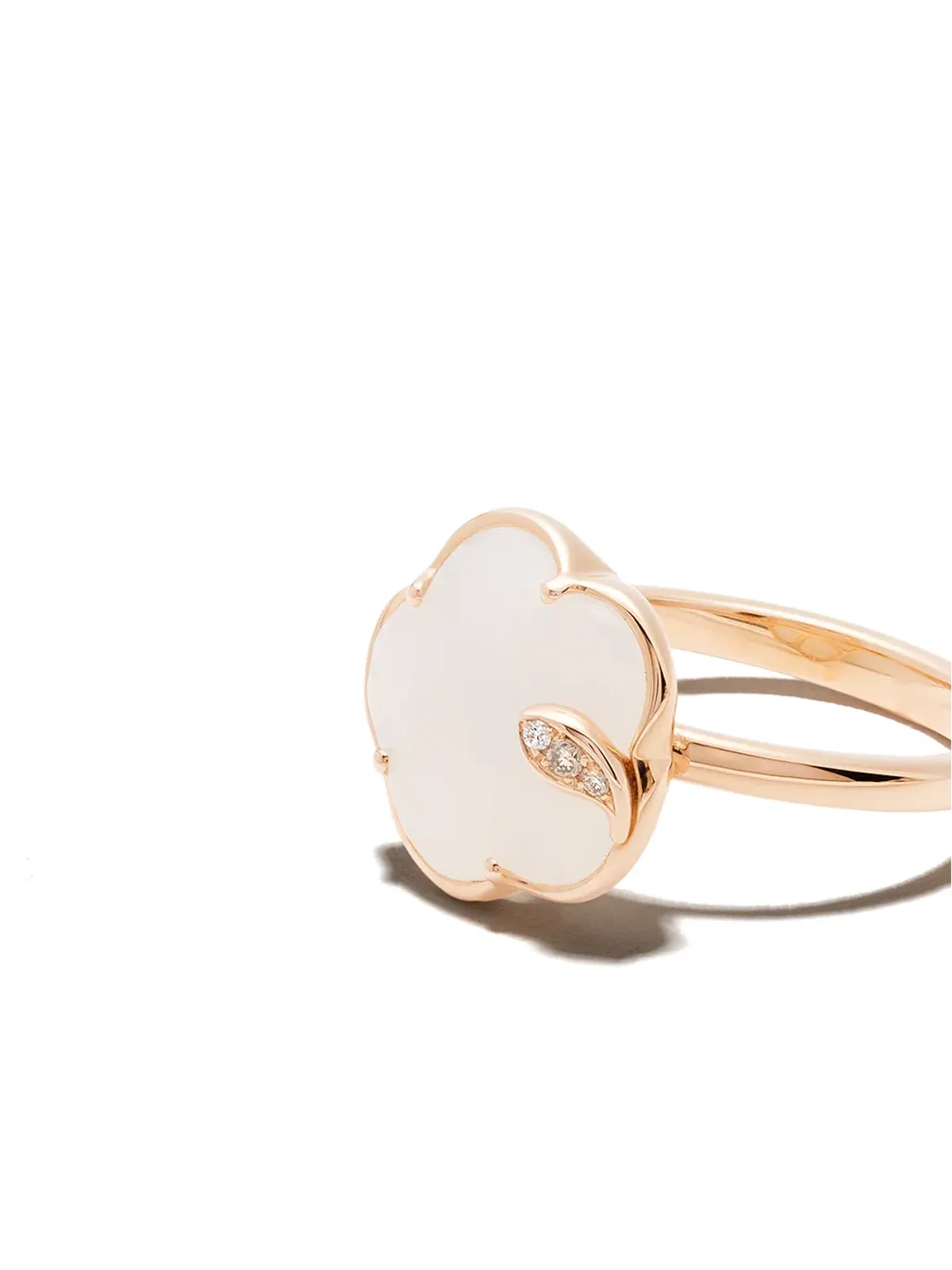 Pasquale Bruni 18kt rose gold Petit Joli agate and diamond ring - Pink - 画像3