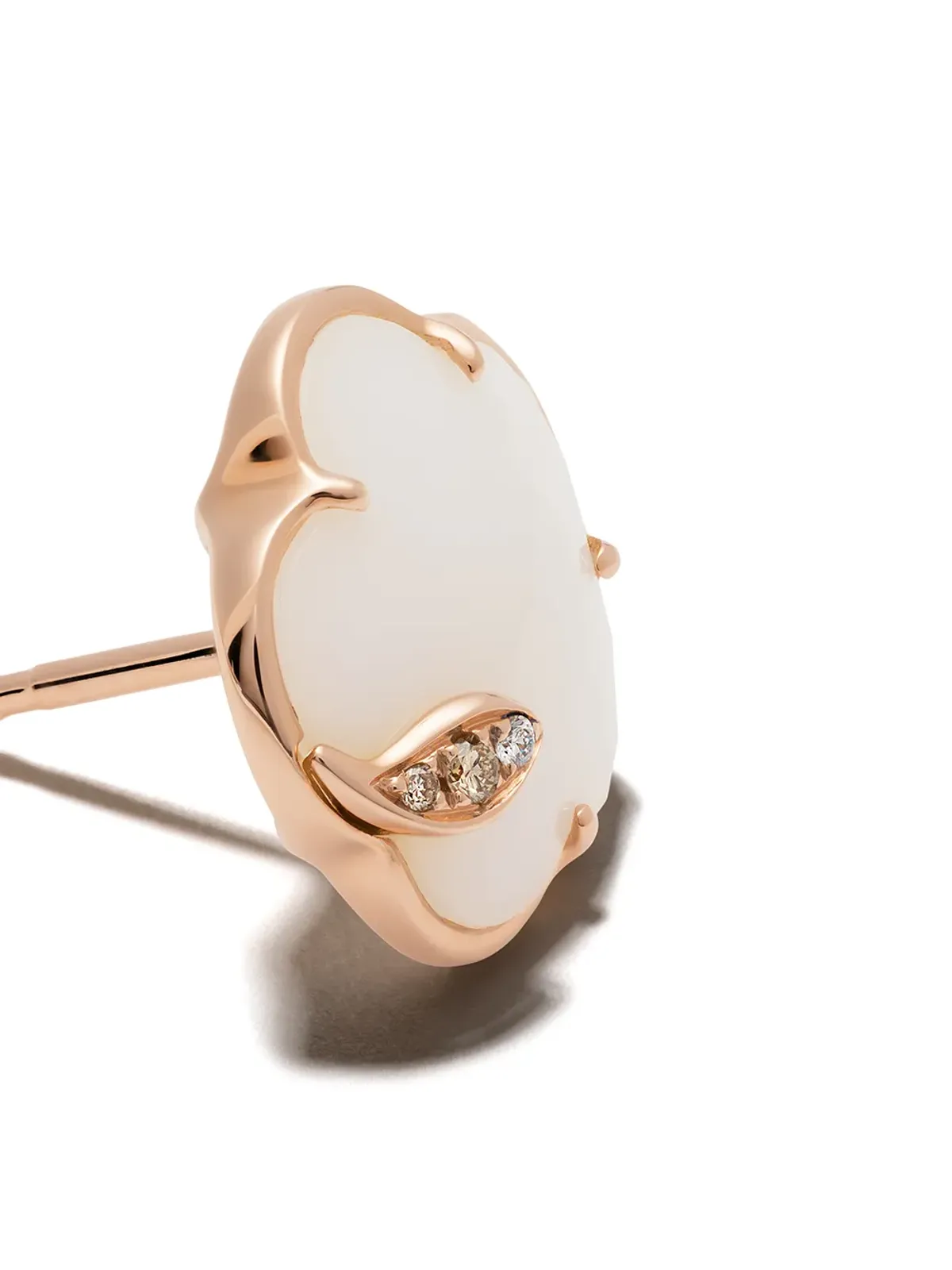 Pasquale Bruni 18kt ローズゴールド Petit Joli アゲートとダイヤモンド スタッドピアス - ピンク - 画像3