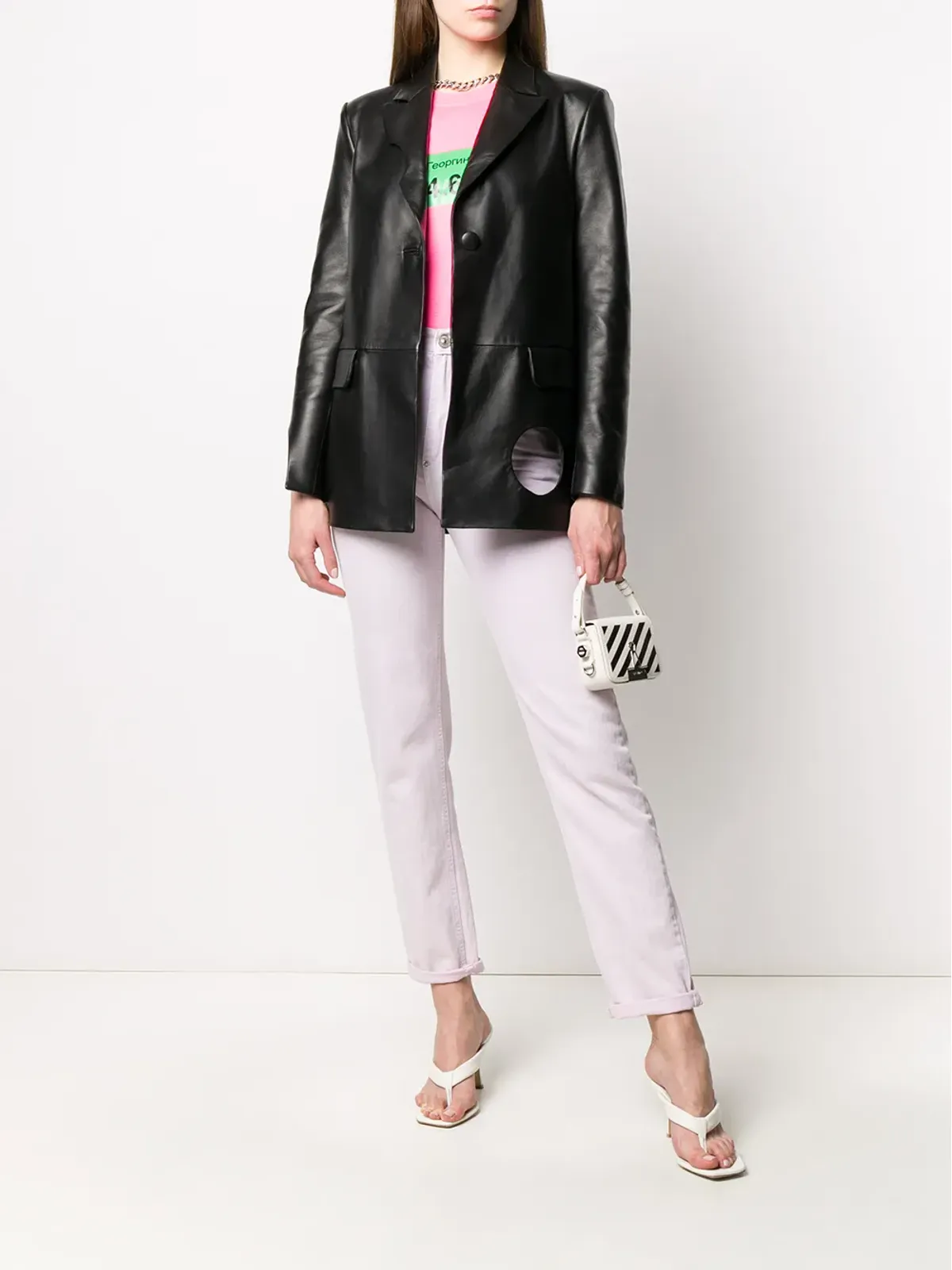 Off-White サークルカットアウトブレザー - 画像2