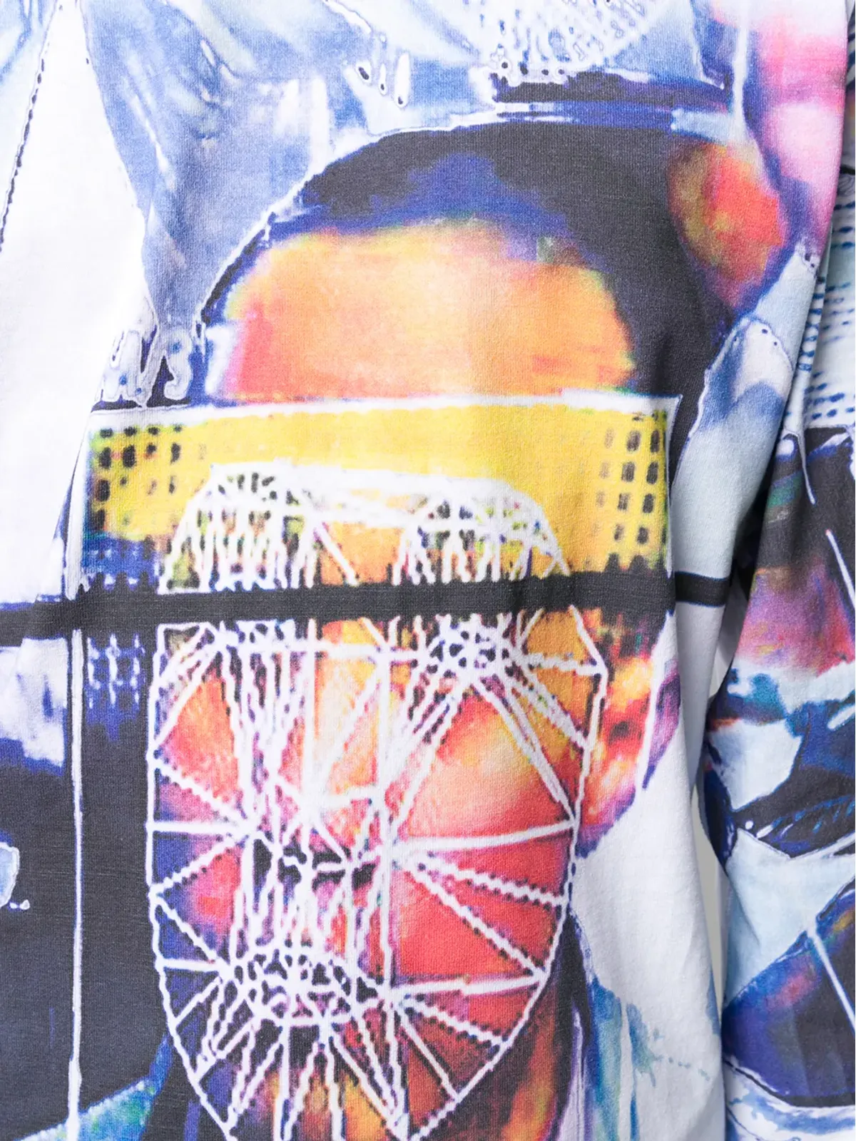 United Standard フェイスプリント長袖Tシャツ ホワイト - 画像5