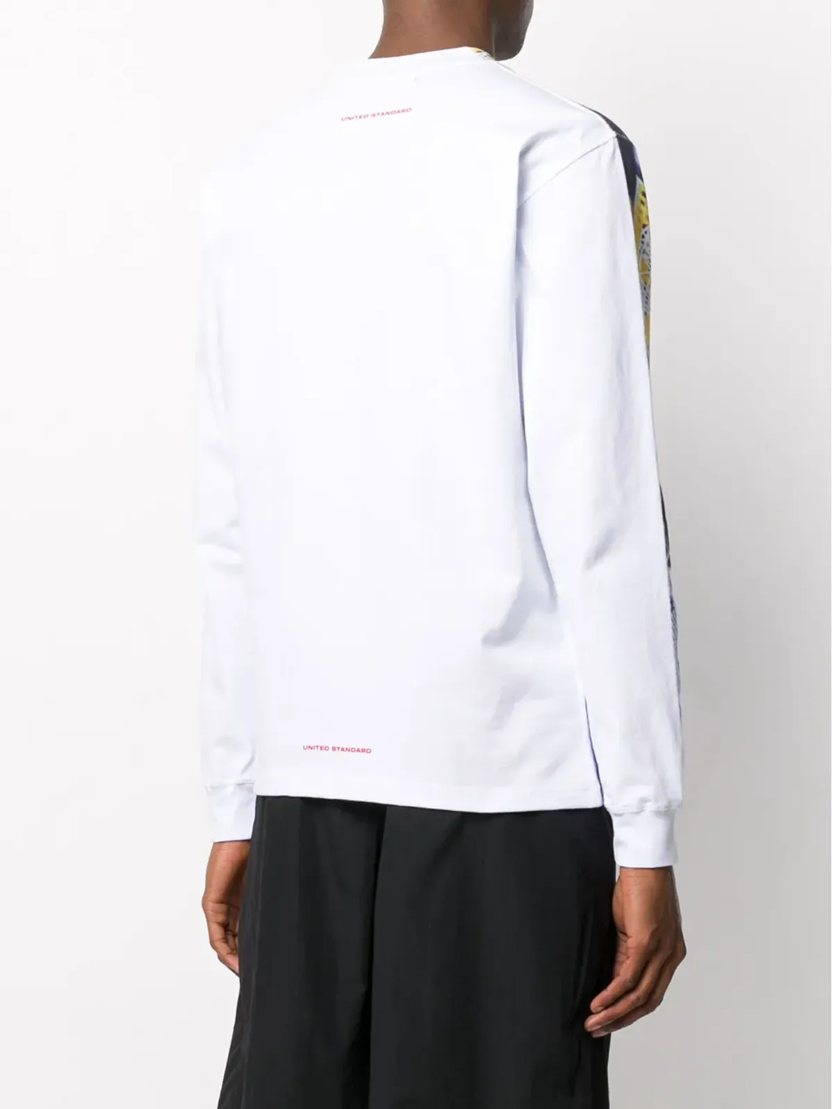 United Standard フェイスプリント長袖Tシャツ ホワイト - 画像4