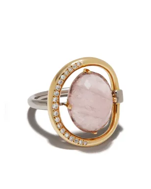 Charlotte Chesnais 18Kローズゴールド プロジェクト・スペシャル・Surmesure ピンク宝石とダイヤモンドのリング - サムネイル1