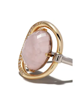 Charlotte Chesnais 18Kローズゴールド プロジェクト・スペシャル・Surmesure ピンク宝石とダイヤモンドのリング - サムネイル3