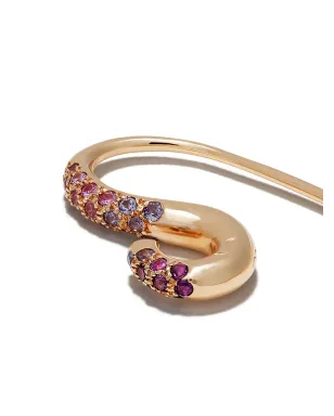 Charlotte Chesnais 18K イエローゴールド フック ピアス（サファイアとアメジスト） - サムネイル3