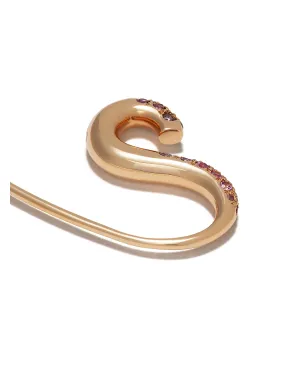 Charlotte Chesnais 18K イエローゴールド フック ピアス（サファイアとアメジスト） - サムネイル4