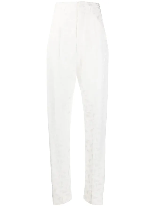 Isabel Marant ISABEL MARANT テーパード幾何学プリントパンツ（ホワイト）の商品画像