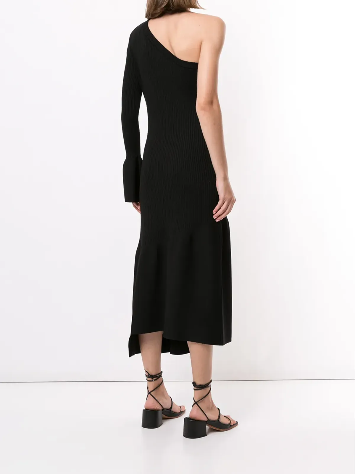 3.1 Phillip Lim ワン・スリーブ リブ編み カットアウト ドレス - 画像4