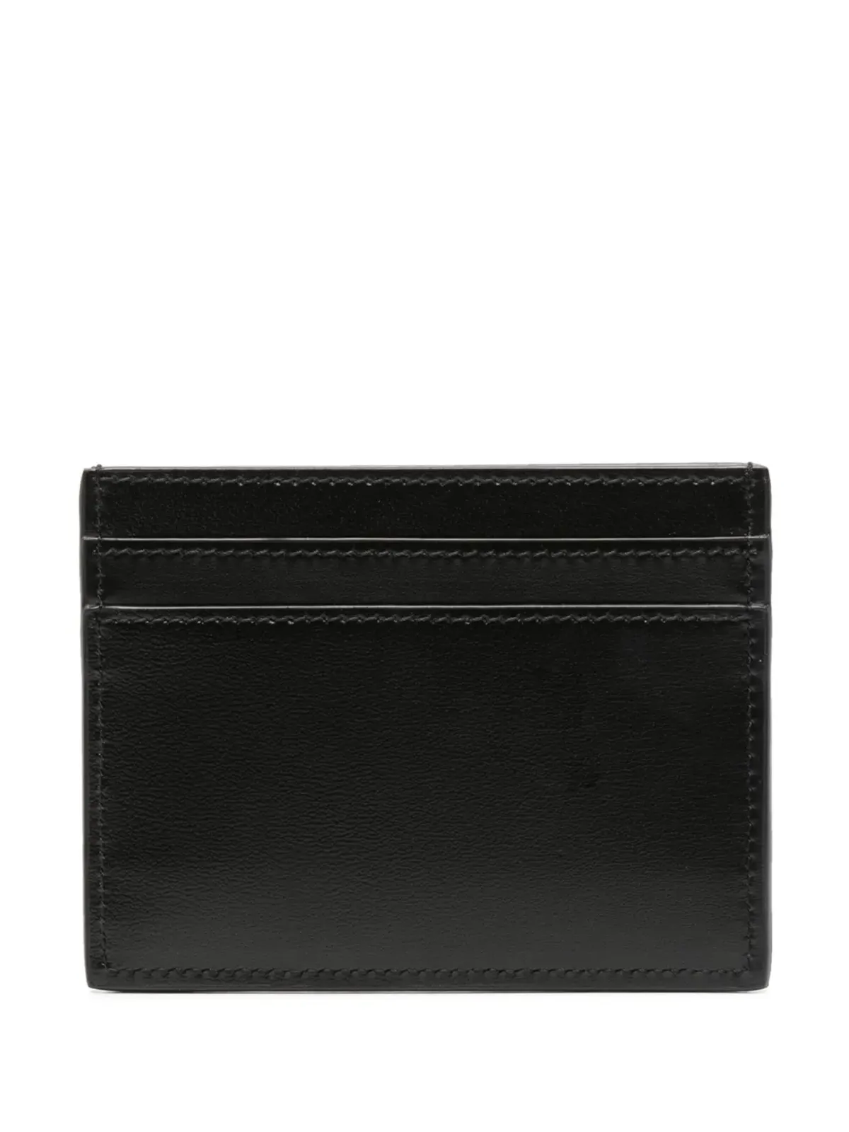 Saint Laurent Cassandre-plaque leather card holder - Black - 画像2
