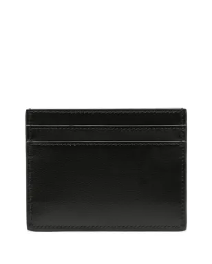 Saint Laurent Cassandre-plaque leather card holder - Black - サムネイル2