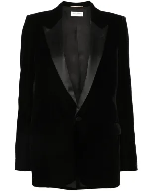 Saint Laurent ベルベット タキシードジャケット - サムネイル1