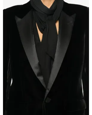 Saint Laurent ベルベット タキシードジャケット - サムネイル5