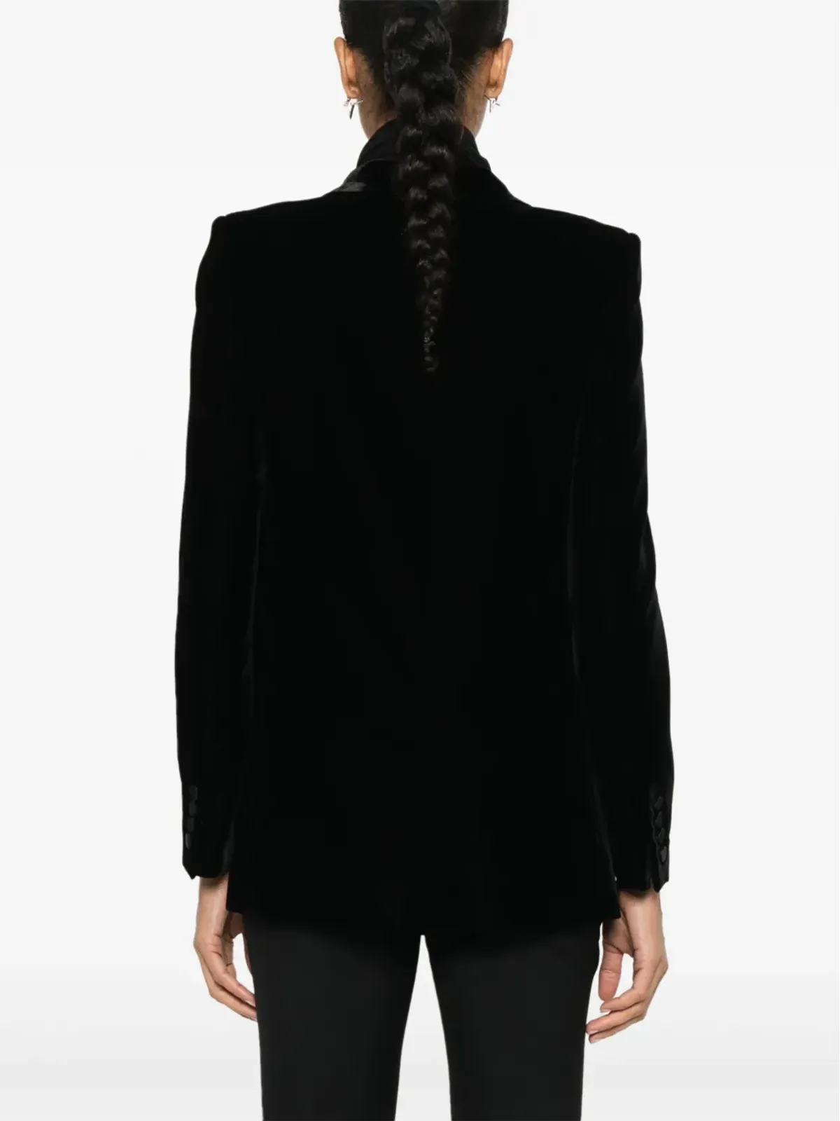 Saint Laurent ベルベット タキシードジャケット - 画像4