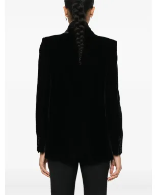Saint Laurent ベルベット タキシードジャケット - サムネイル4