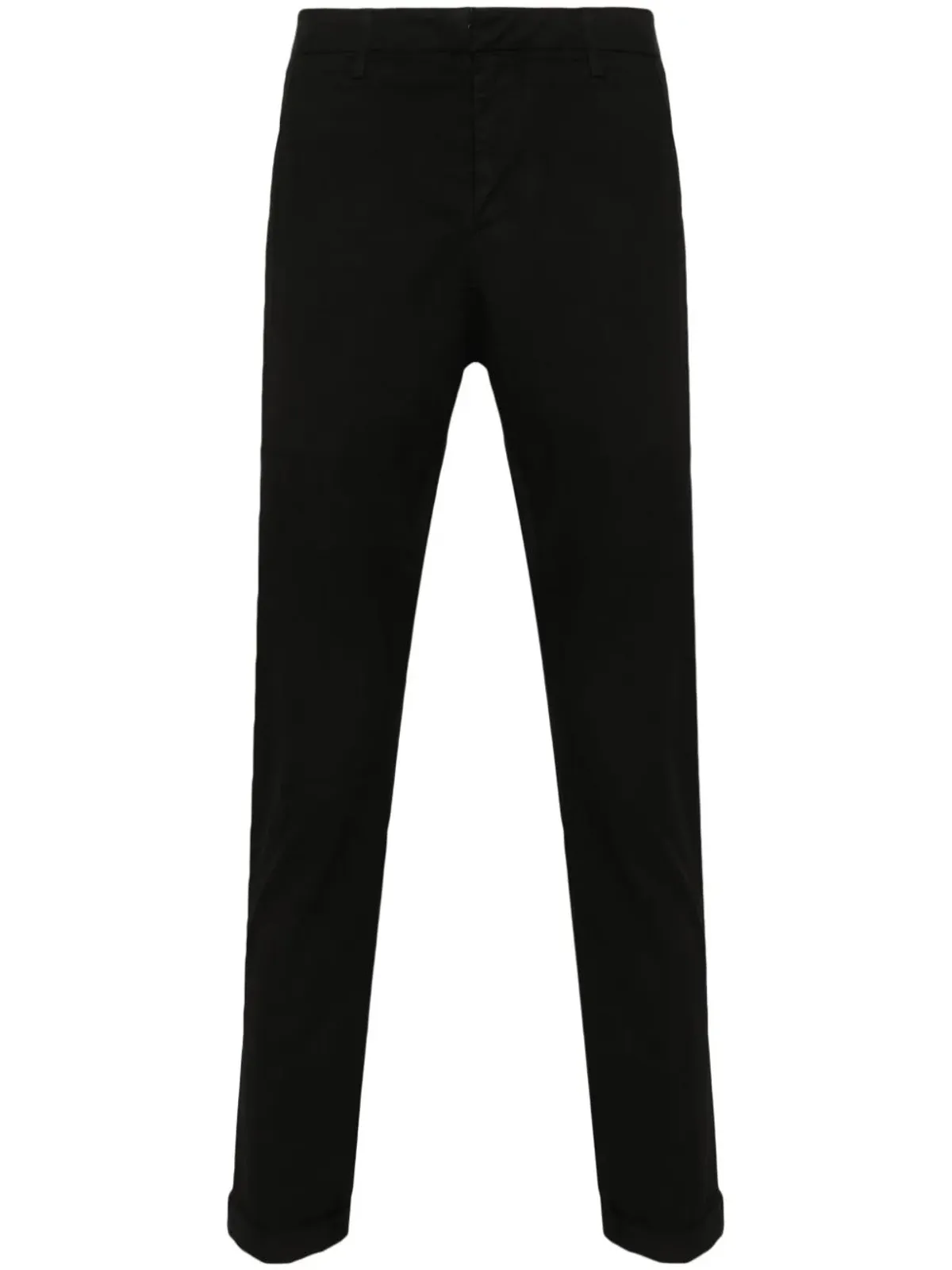 DONDUP ミッドライズ テーパードレッグ チノパンツ ブラック - 画像2