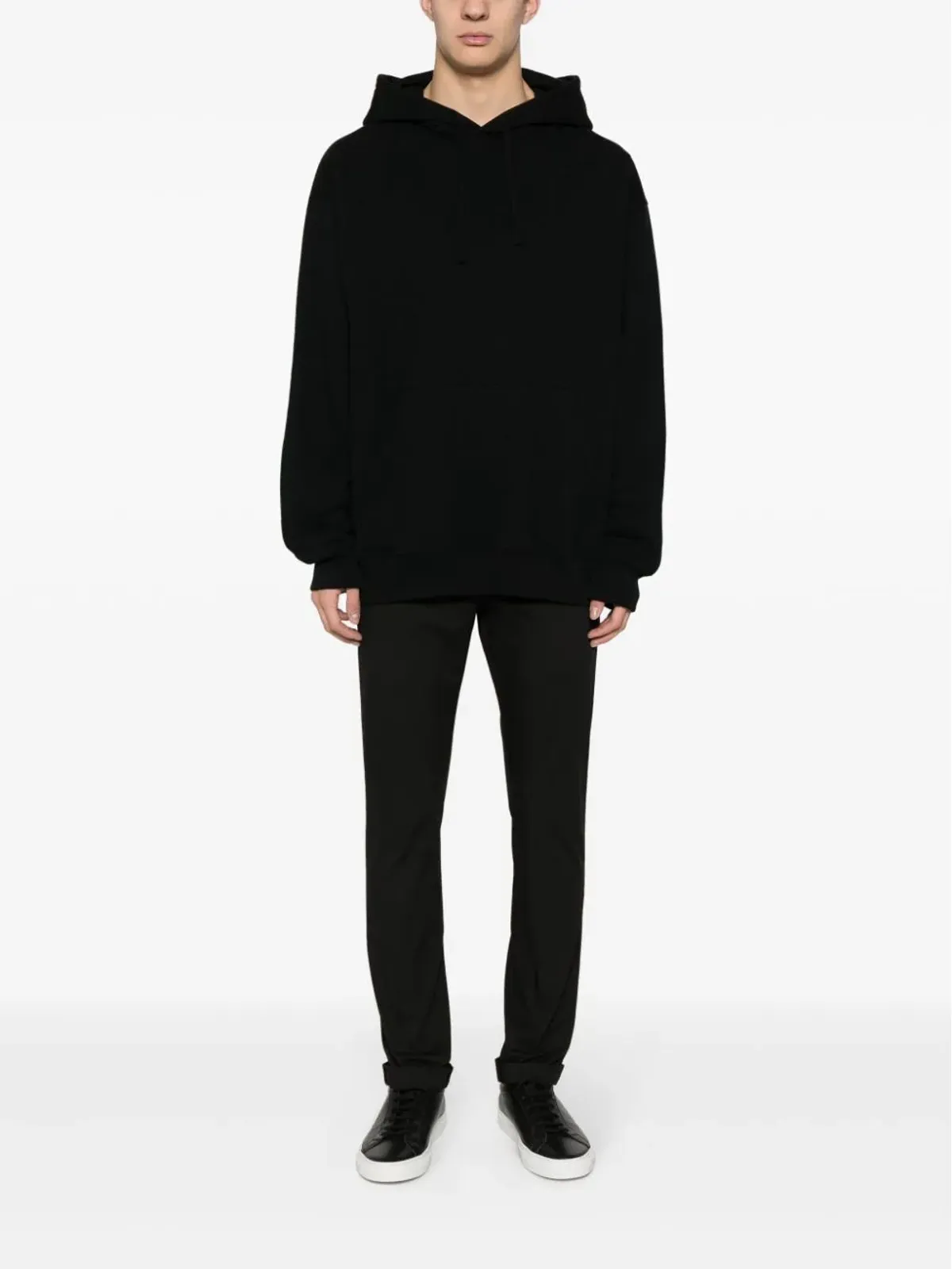 DONDUP ミッドライズ テーパードレッグ チノパンツ ブラック - 画像4