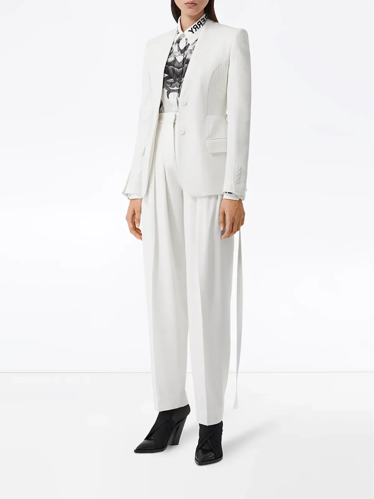 Burberry シングルブレスト ベルテッド ブレザー - 画像2
